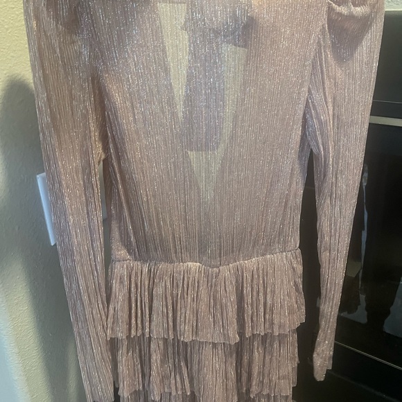 neutral shimmer dress - Picture 3 of 4